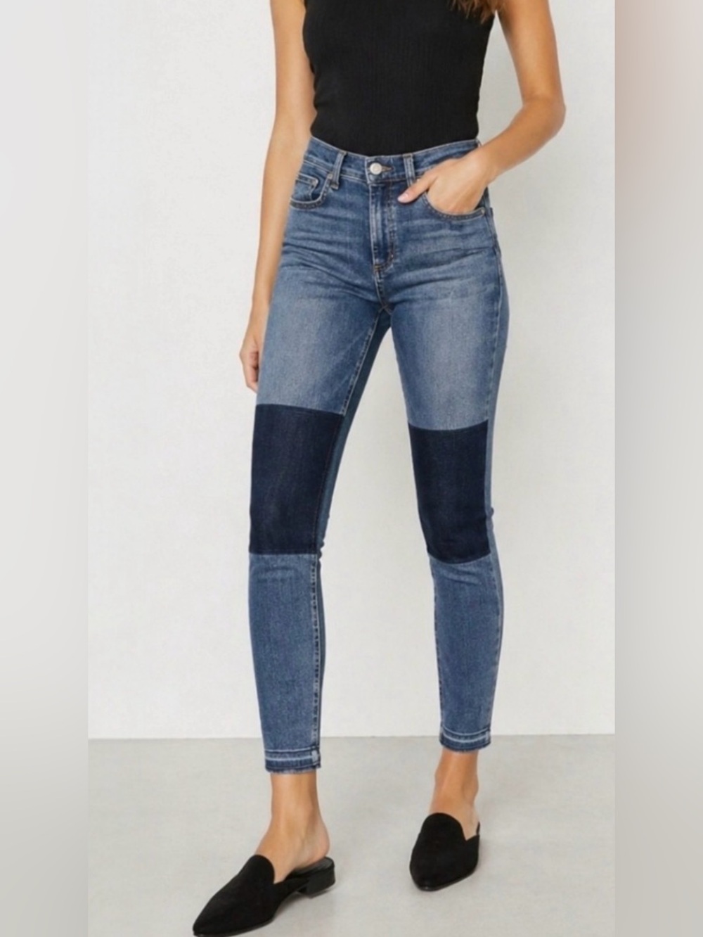 Rag & Bone Olana‎ Two-Tone Colorblock Skinny Jeans Women’s Size 28 High Rise USA